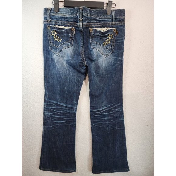 &tg Jeans Womens 28 Blue Dark Stonewashed Slim Skinny Low Rise Cotton Denim - Picture 3 of 10